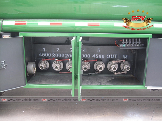 Five Compartments of ISUZU FTR Fuel Bowser (15,000 liters) 
