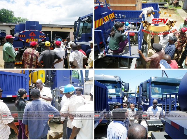 Onsite training in Mozambique for potable tankers, industrial tankers, trucks with cranes, fuel tankers.