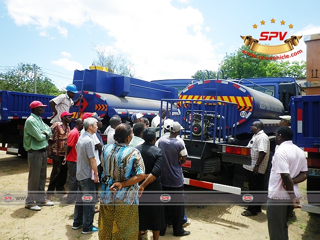 On-site training for water tanker, fuel tankers, trucks mounted cranes in Mozambique in 2012
