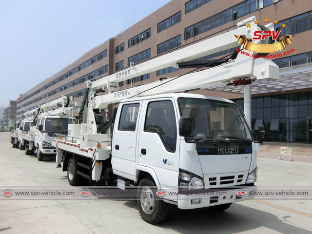3 units 14m-16m ISUZU Aerial Work Platforms were ready for delivery to user