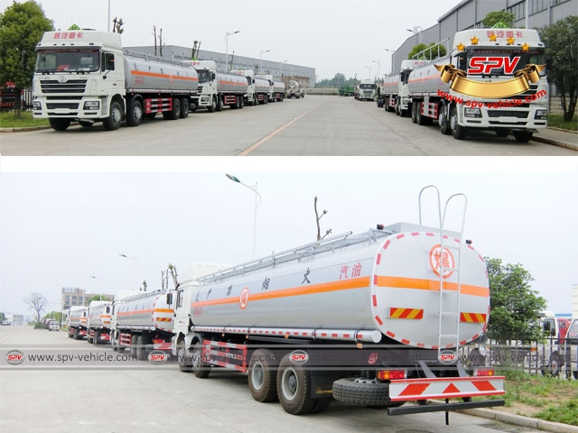 6 units Shacman gasoline tanker trucks 27,000 Litres are ready for Sinopec