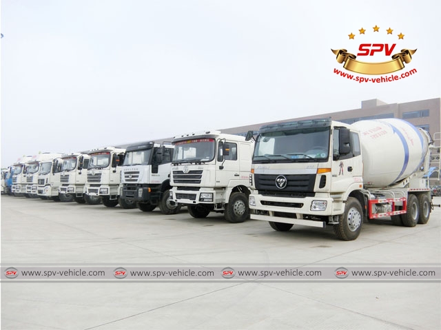 5 units of concrete mixer trucks were ready for delivery