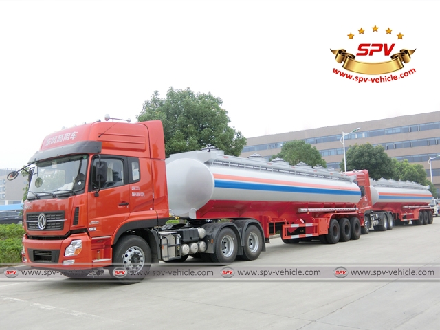 3 units of fuel tanker trailer with Dongfeng Kinland tractor is ready for Vietnam