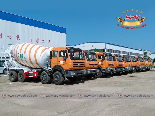 10 units of Beiben concrete mixer truck (14 CBM) shipped to Nigeria