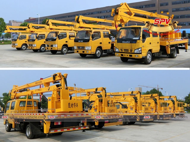 5 units of 14m-16m Aerial Work Platform Trucks manufactured by SPV were ready for delivery