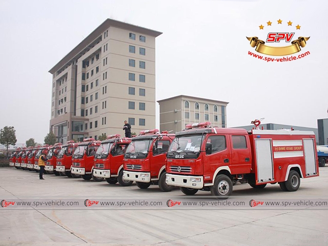 Today SPV is shipping 10 units of Dongfeng fire fighting truck to Uganda