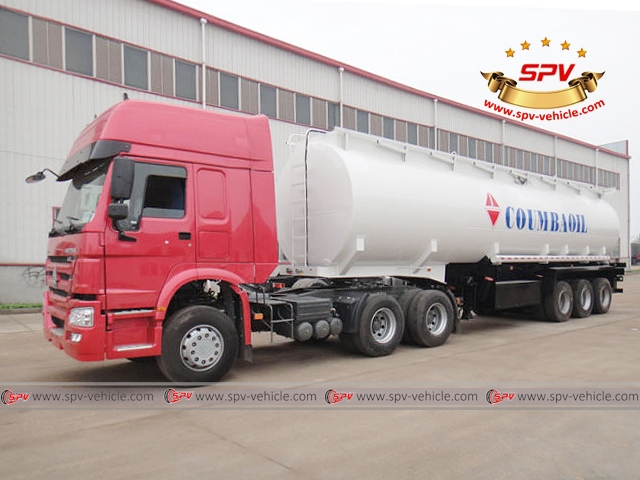 2 units of Fuel tank Semi-trailer with Sinotruk tractor head are shipping to Angola today
