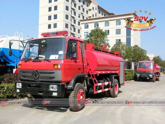 3units 7300litres Dongfeng water firefighting trucks delivery to Myanmar