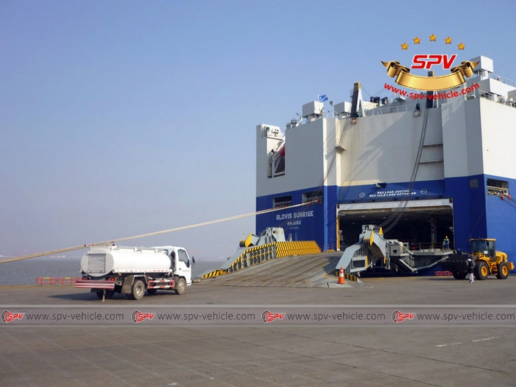 SPV stainless steel fuel tanker ISUZU loaded the vessel to Ghana on 8th, January