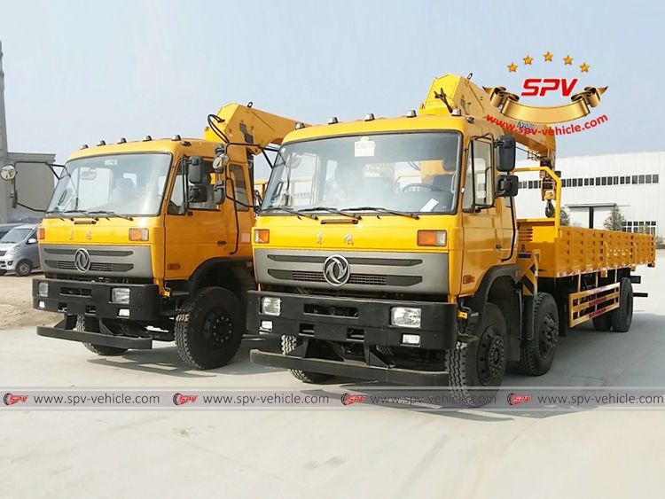 SPV is shipping 2 units of Dongfeng truck mounted crane to Jordan on Jan, 23th.