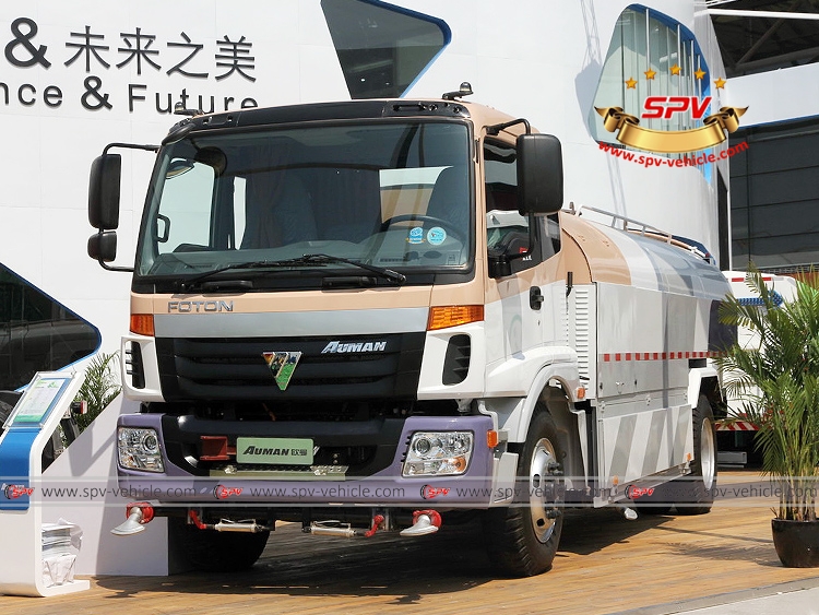 Never stop development: Foton invents an electric water sprinkler truck in Feb, 2016.