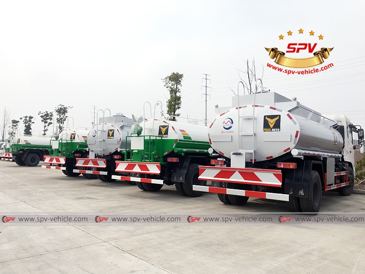 SPV will ship 3 units of Dongfeng Kingrun water bowser and 2 units of fuel tank truck in March, 2016