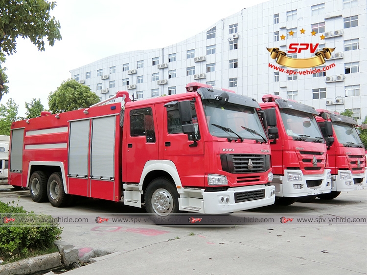 3 units of Sinotruk fire engines are ready for Guangzhou city and will be shipped next Monday.