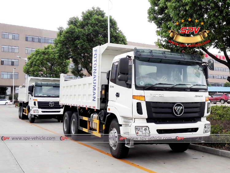 To Sri Lanka, SPV is shipping 5 units of FOTON right hand driven dump tipper trucks on Sep, 16, 2016