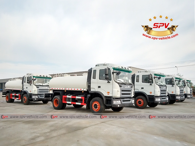 SPV shipped 8 units of water tanker truck JAC(8,000 litres) to Latin America in Oct, 2016.
