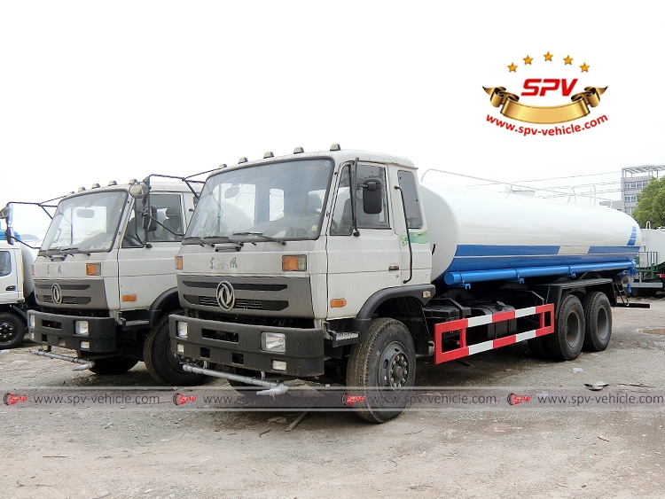 2 units of Dongfeng water sprinkler trucks(20,000 litres) are ready for Philippines today.