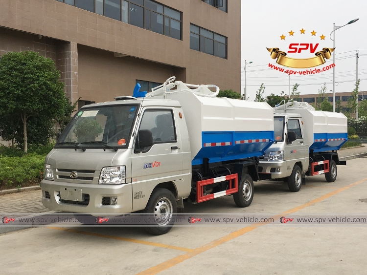 SPV is shipping 2 units of mini side loader garbage truck to Djibouti in Jun, 2017.