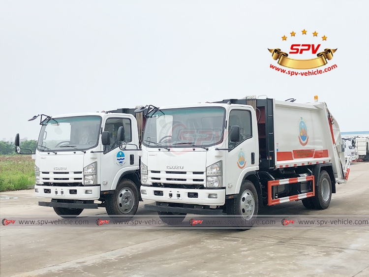 To Cape Verder, SPV dispatched 2 units of garbage compactor truck ISUZU(8 CBM) in May, 2018.