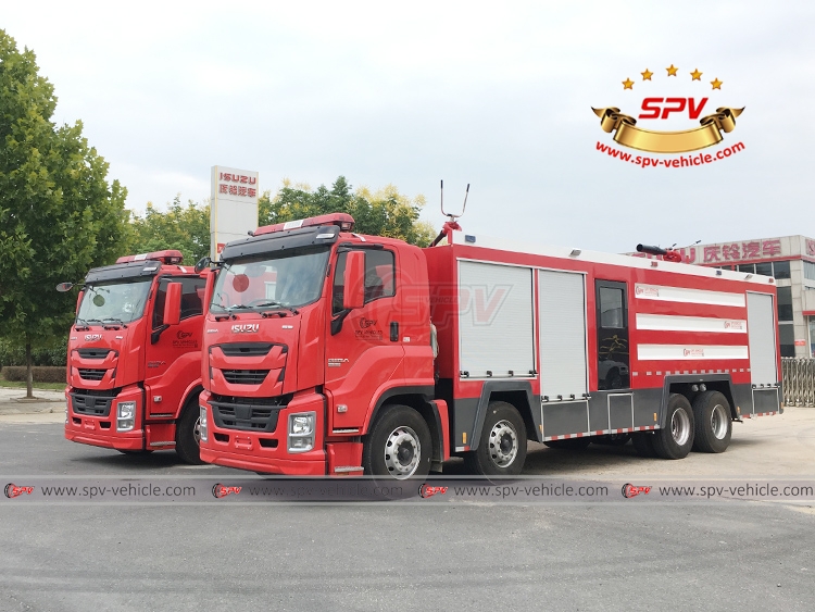 SPV dispatched 2 units of ISUZU fire fighting truck to Morocco in Sep. 2018