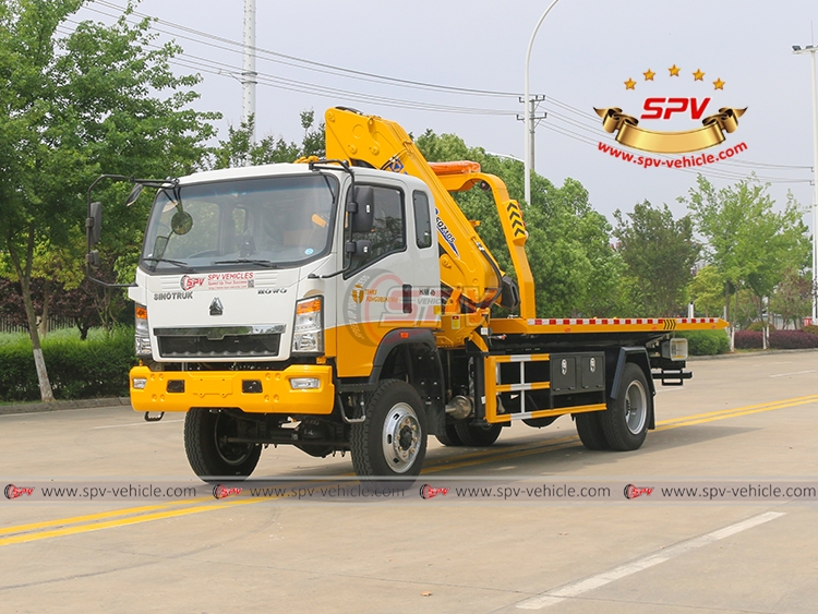 SPV delivered 1 unit road wrecker with crane of sinotruk to Congo