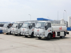To Ghana – 4 units of Mini Fuel Tanker Trucks ISUZU (Capacity: 3,000 liters)  in Jun, 2015