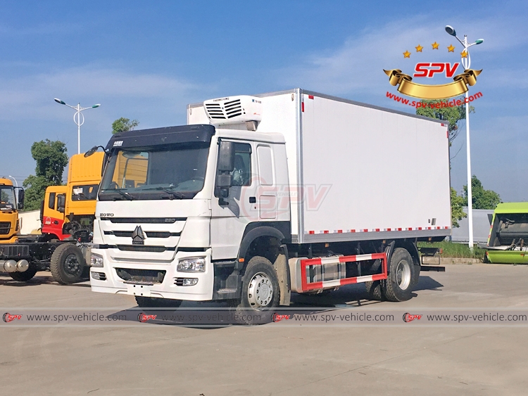 To Latin America, SPV is shipping refrigerator truck Sinotruk in May, 2019.