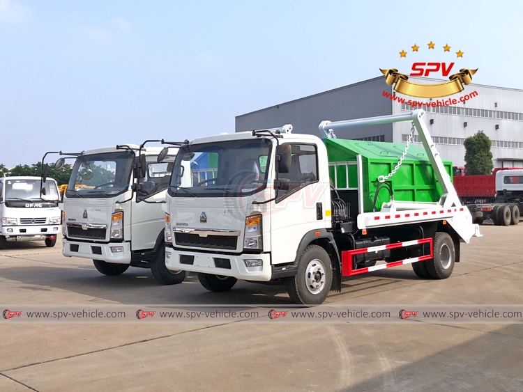 SPV finished order of 2 units swing arm garbage trucks for Mongolia clients in May, 2019.