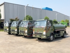 【Sep. 2019】To Cambodia - 4 units Water Spraying Truck Sinotruk(4,000 litres)