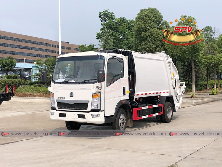 SPV is shipping 1 unit of HOWO garbage compactor truck（6 CBM） to Seycelles in July, 2019.