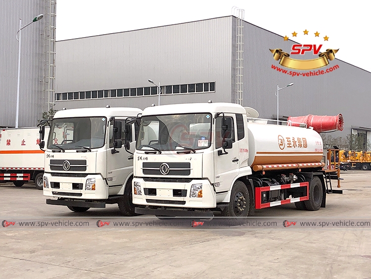 SPV delivered 2 units of pesticide spraying truck Dongfeng to Fuzhou city, China.