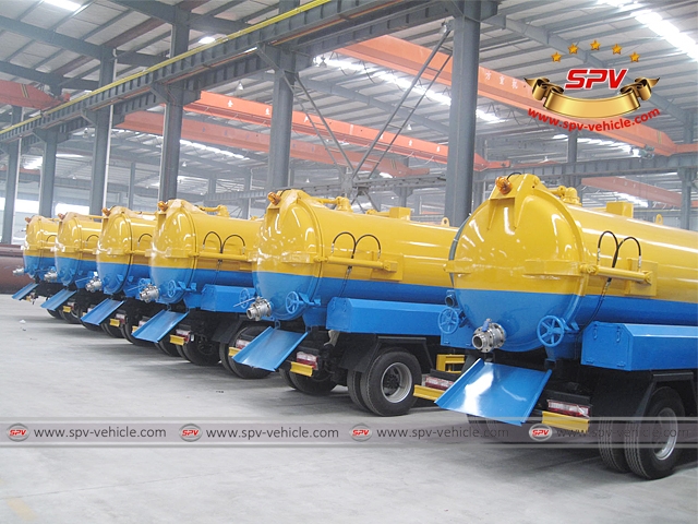 7 units of Stainless Steel Sewage Vacuum Cleaners  (4,000 liters) are in the workshop