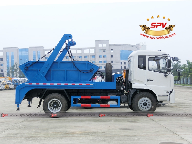 8 Tons Skip Container Truck, Skip Loader Truck, Swing arm Garbage Truck ...