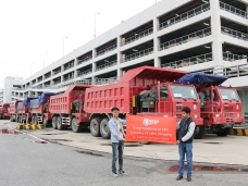 To Latin America - 19 units of Mining Dump Truck Sinotruk - HOWO (30 CBM) in Oct. 2016.